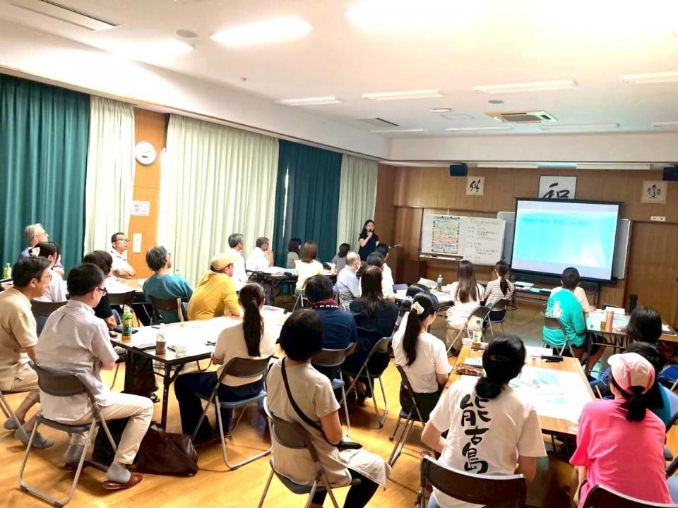 能古島内外から30名程集まった勉強会